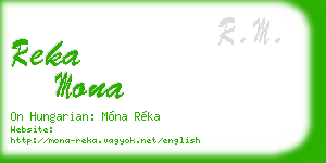 reka mona business card