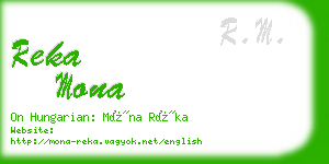 reka mona business card